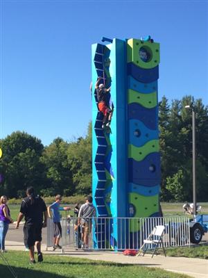 Rock Wall at Back to School Bash 